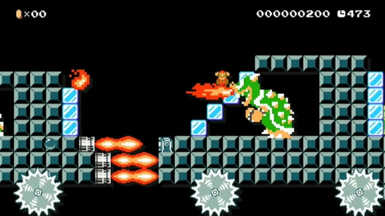 Let's Play Super Mario Maker Part 38: Bowser's fiery fatal face