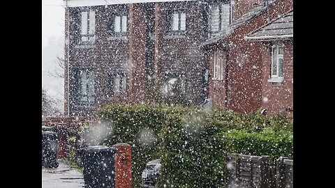 Snow in Devon Exeter UK