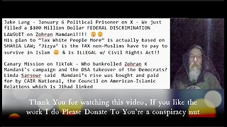 Zohran Mamdani being sued for 100 Million for federal discrimination, People don't trust Mamdani