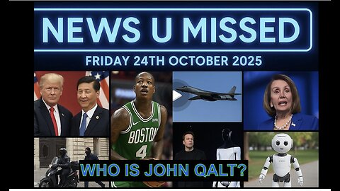 NEWS U MISSED WITH PAUL BROOKER FRIDAY 24TH OCTOBER 2025. WHO IS JOHN QALT?
