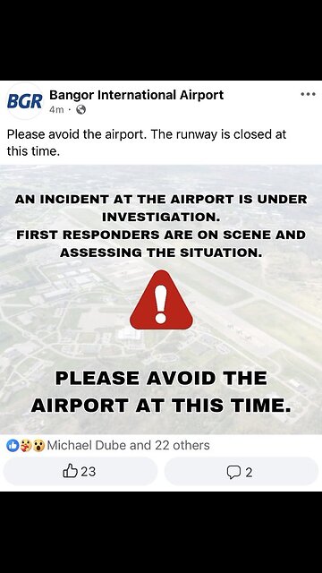 Aircraft crash at Bangor International Airport in Maine.