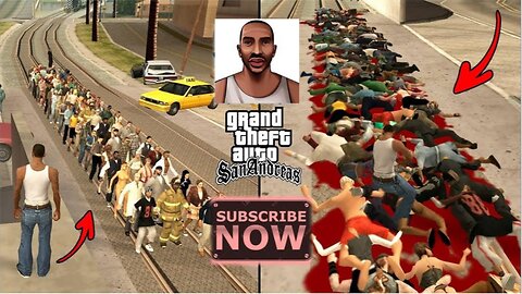 People WASTED Moments in GTA San Andreas! (50 Peds VS Train, Helicopter, Combine)