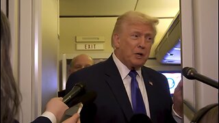 President Trump Gaggles with Press on Air Force One (returning to Mar-A-Lago tonight)