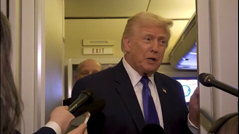 President Trump Gaggles with Press on Air Force One (returning to Mar-A-Lago tonight)