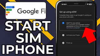 HOW TO ACTIVATE GOOGLE FI SIM CARD ON IPHONE