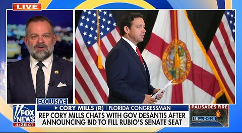 Rep Cory Mills Explains Why He Should Take Over Rubio's Seat