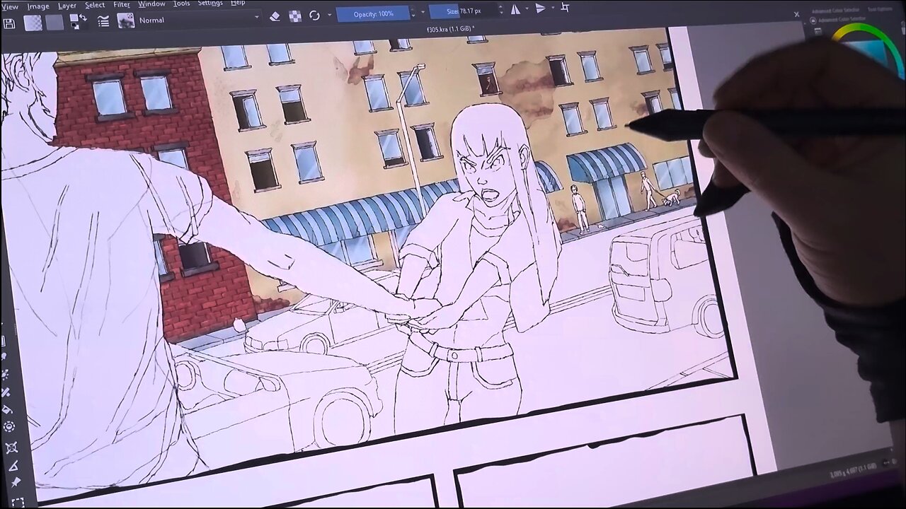 Drawing A Comic Page - Part 4: Rendering Process (Timelapse)