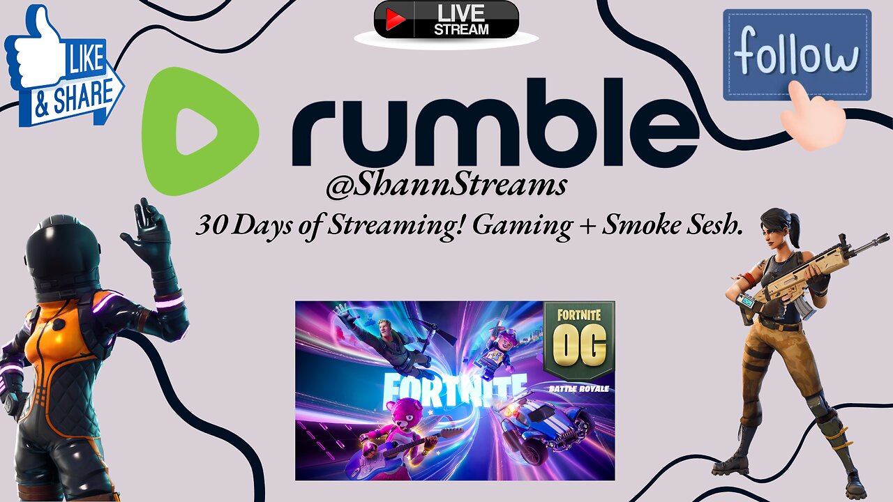 COME JOIN, LIVE RIGHT NOW! 30 Days of Streaming! Day 8 Fortnite Stream 420 FRIENDLY !
