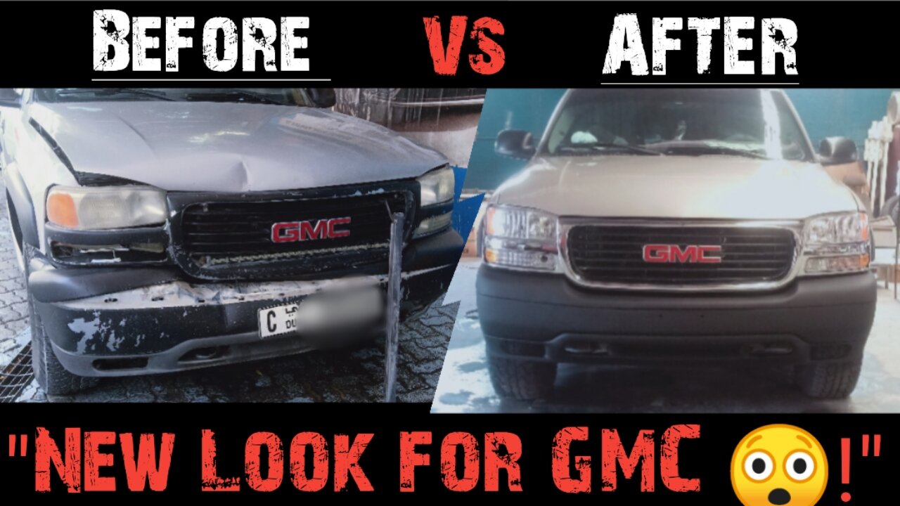 "GMC denting & painting 🎨💯"