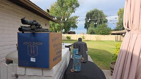 Field boresight an upper with both glass optic and 45° window sight