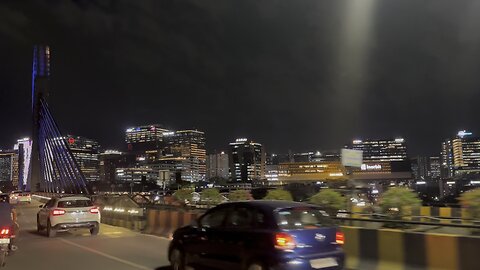 Cable Bridge in Hyderabad India ❤️#India #Hyderabad #Cable Bridge