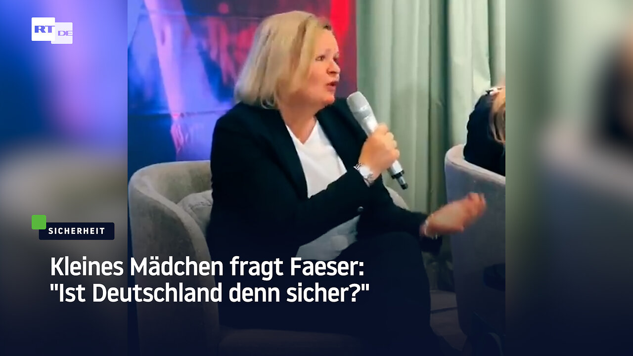 Kleines Mädchen fragt Faeser: "Ist Deutschland denn sicher?"