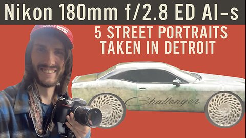 🙌🏻📸 BEST TELE PRIME LENS 📷 Nikkor 180mm f/2.8 Ai-S ED 1981 🚗 Detroit street portraits 🧐 LOOSE RUBBER