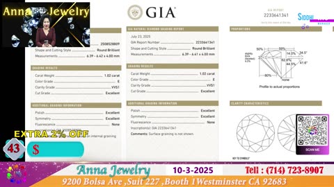 Anna Jewelry 10-3-2025 |10% OFF|Nu Trang Cao Cap Phuoc Loc Tho-Hot Xoan GIA #annajewelry#welivecali