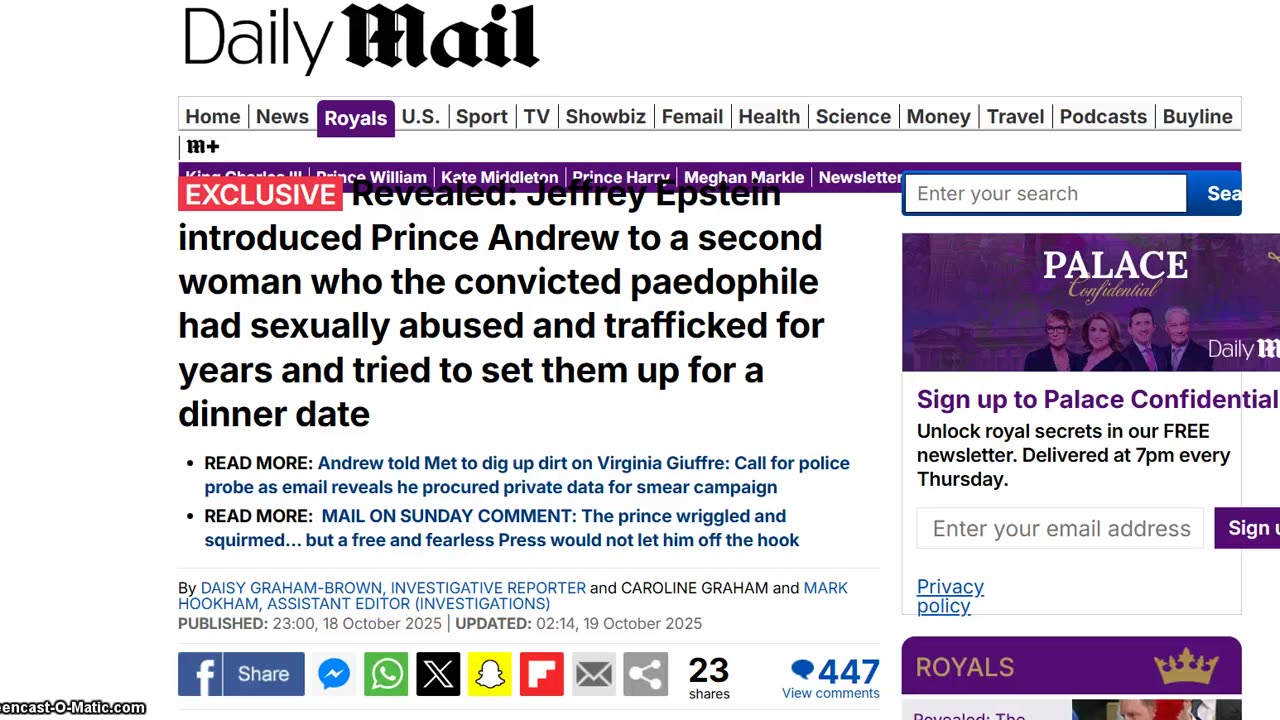 Why is Prince Andrew being targeted ?