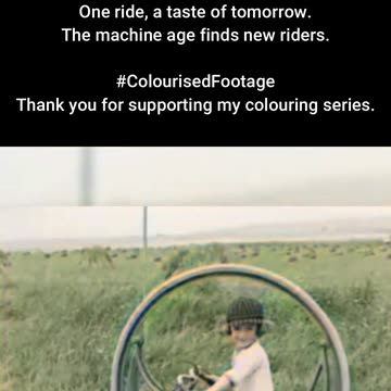 1927 Motorized Toy Wheel in Action #ColourisedHistory