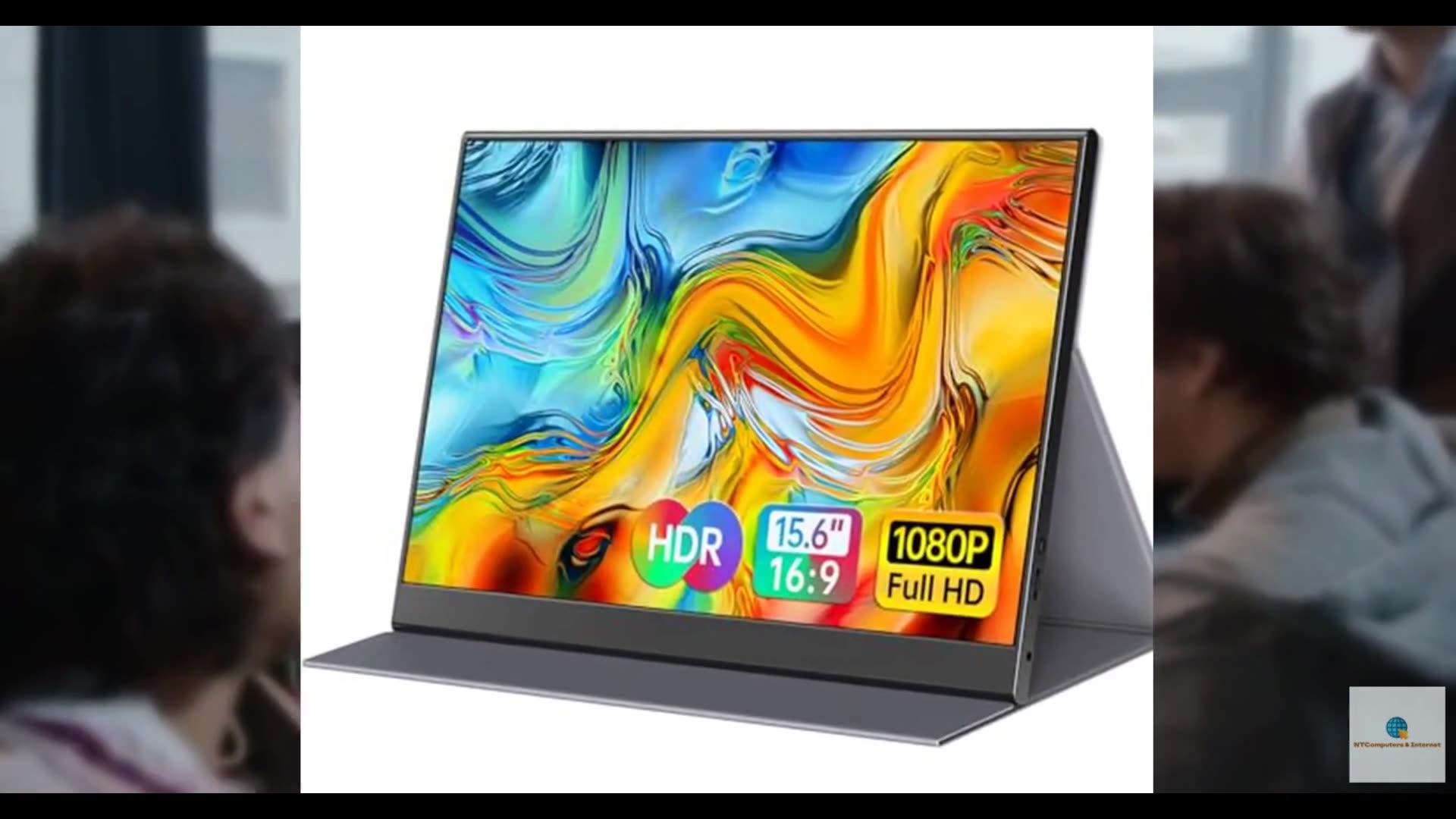 ForHelp 15.6inch Portable Monitor,1080P USB-C HDMI Second External ...