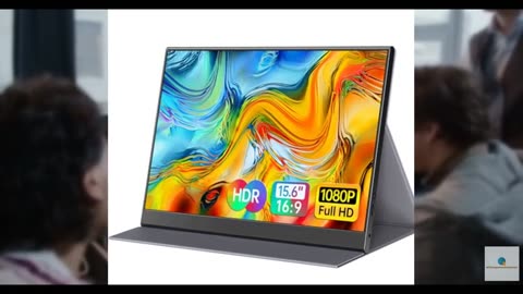 ForHelp 15.6inch Portable Monitor,1080P USB-C HDMI Second External Monitor for L