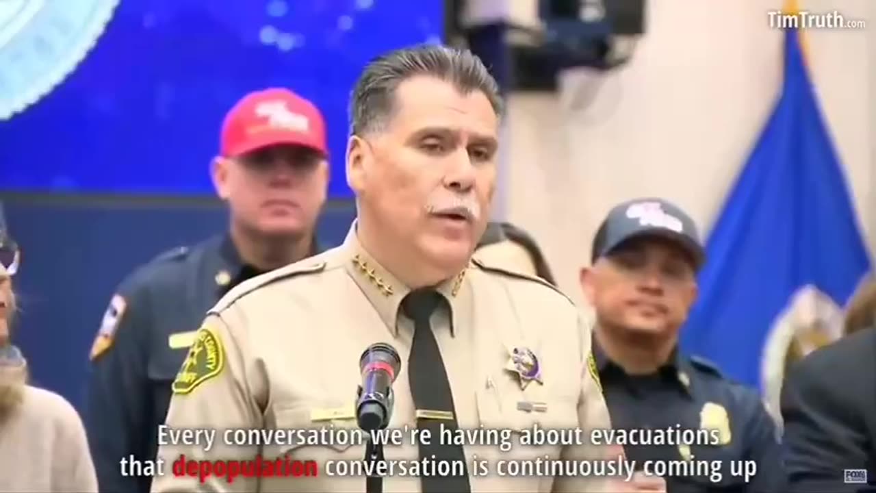 LA county sheriff freudian slips the depopulation agenda on live television...