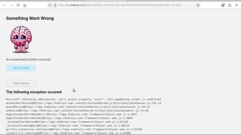 TheBrain Web variant exception 2025-10-12