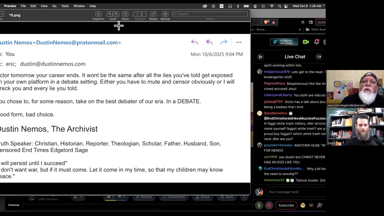 Debate: As Nemos Predicted, Victor Rides Mute Button to "Victory" And Gets Wrecked - Bleeds Subs