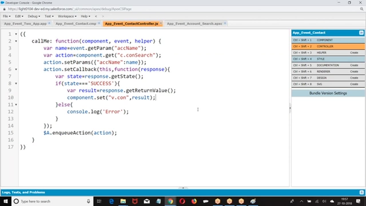 Salesforce Aura Components Video-Session-9.Application Events
