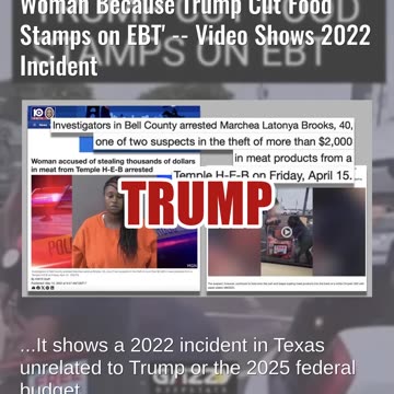 Fact Check: Video Does NOT Show Black Woman 'Robbing a White Woman Because Trump Cut Food Stamps'