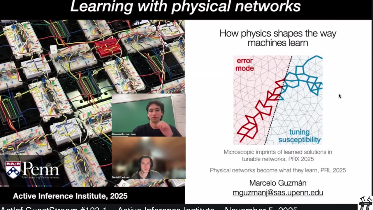 ActInf GuestStream 123.1 ~ Marcelo Guzman: "Learning in Physical Systems"