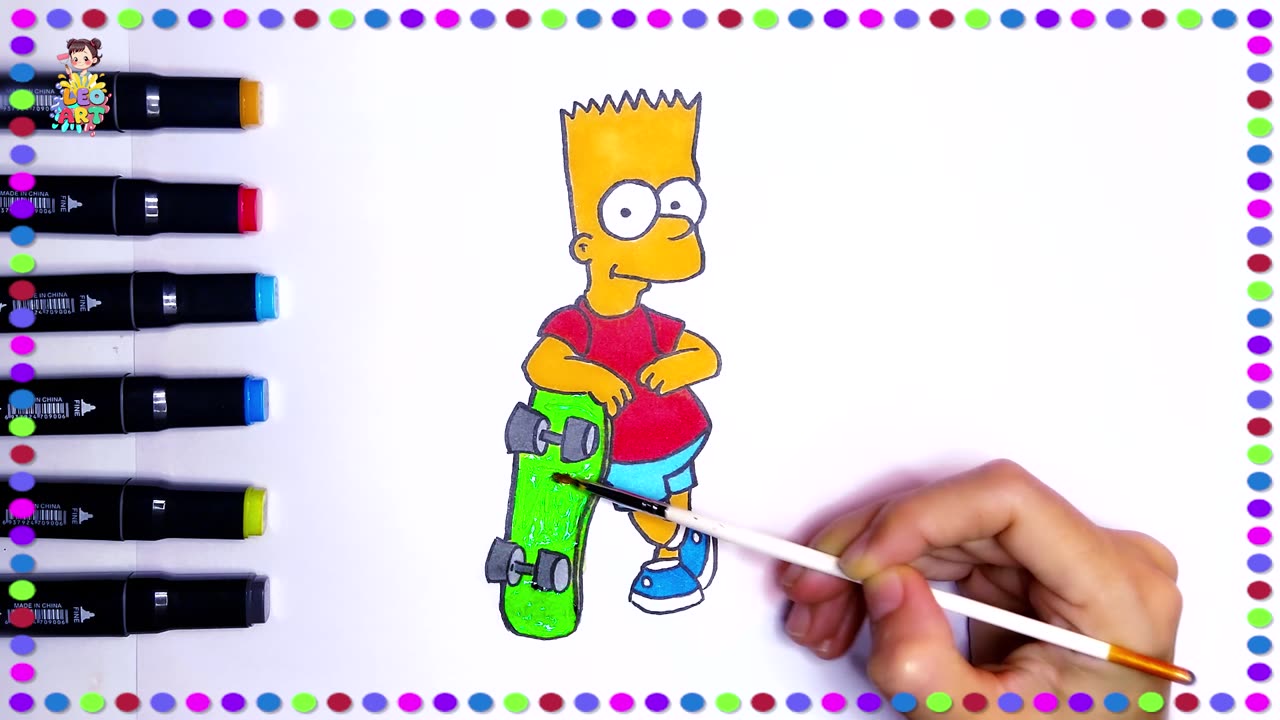 Fun Bart Simpson Painting Tutorial for Kids (Ages 6-8) | Easy Step-by-Step Art Lesson!
