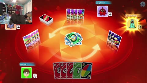 Carson gaming play uno again