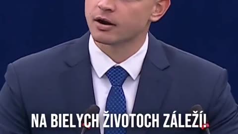 POWERFUL!🔥🔥🔥 Slovakian MP Milan Mazurek addresses discrimination and racism