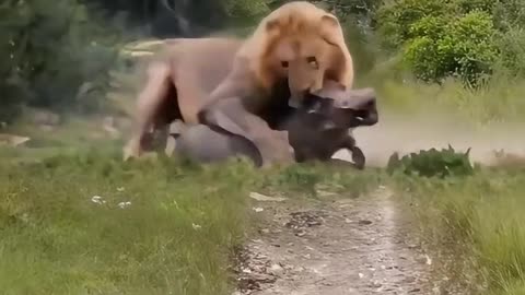 lion king catches the warthog