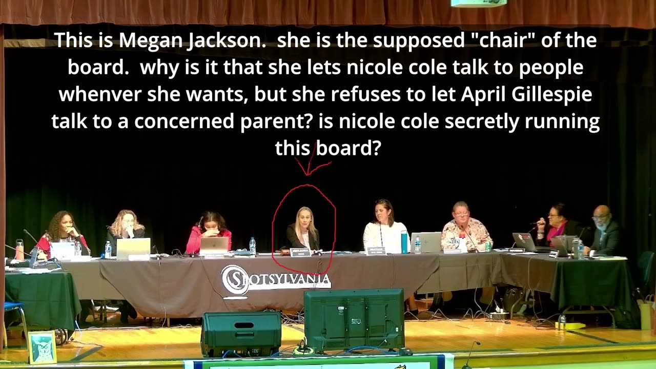 is Nicole Cole secretly running Spotsylvania county school board instead of Megan Jackson? 2-10-2025