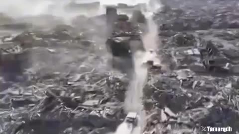 Images of the destruction in Jabalia camp in the northern Gaza Strip. Not a single building.