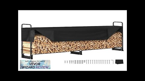 VEVOR 8.5FT Outdoor Firewood Rack with Cover 102x14.2x46.1 in Heavy Duty Firewood Review