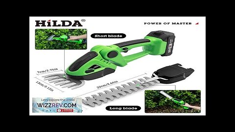 HILDA 21V Electric Cordless Hedge Trimmer Adjustable Angle Shrub Trimmer Handheld Grass Review