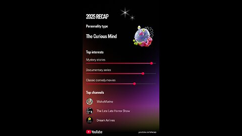 WolvMarine's 2025 YouTube and Rumble Recap w/Recap song.