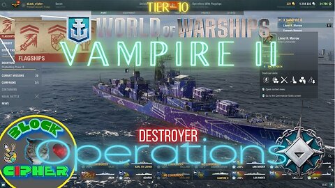 *Commonwealth SPECIAL PREMIUM* Tier X destroyer VAMPIRE II in ops | World of Warships