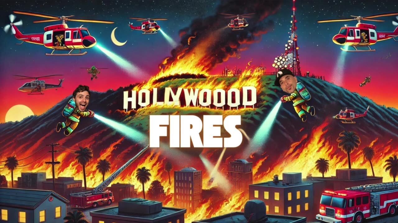 Hollywood on Fire! Stay Safe Friends! Wild LA Fires Report