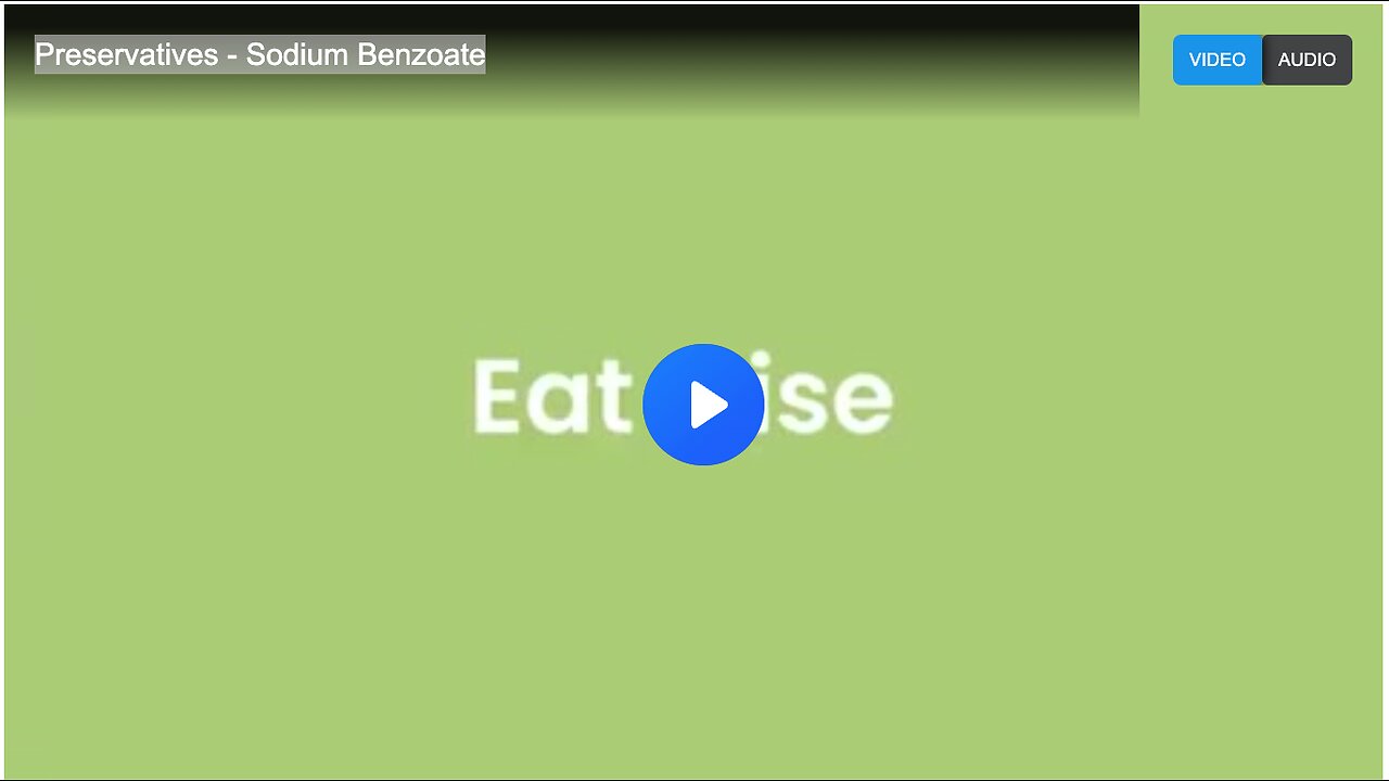 Preservatives - Sodium Benzoate