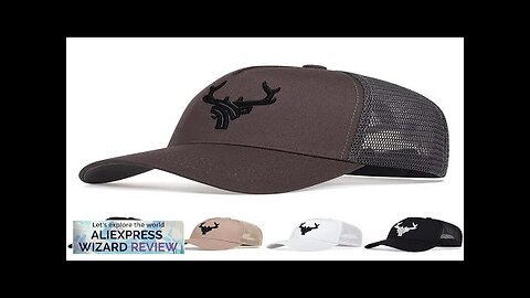 Unisex Animal Antlers Embroidery Baseball Net Caps Spring and Summer Outdoor Adjustable Review