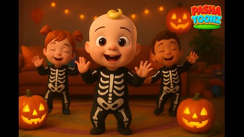 The Skeleton Dance | Halloween Song | Let’s Move with PashaToonz Nursery Rhymes & Kids Songs