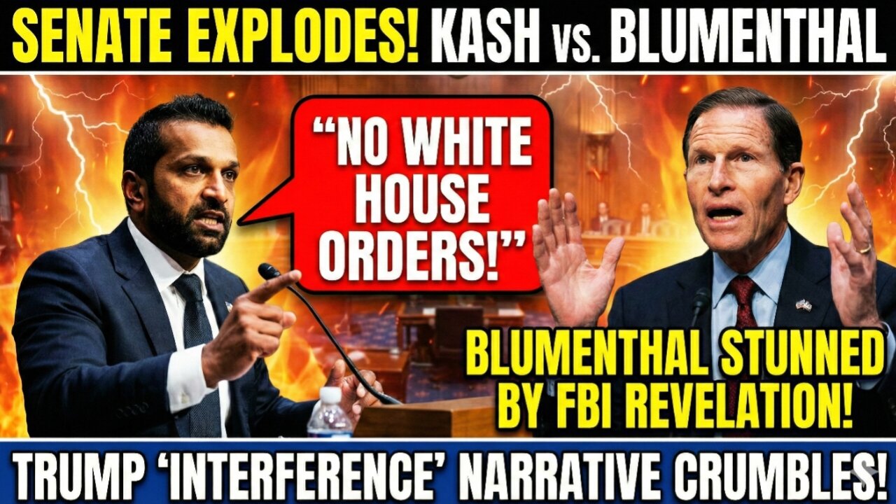 🟢 LIVE NOW : "Kash Patel Drops Bombshell: 'No White House Orders'-Responds to Blumenthal on FBI Firing Drama"