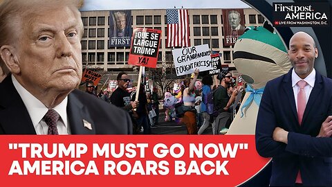 "Must Go Now," Trump's Re-Election Anniversary Sparks Protests in DC | Firstpost America | N18G