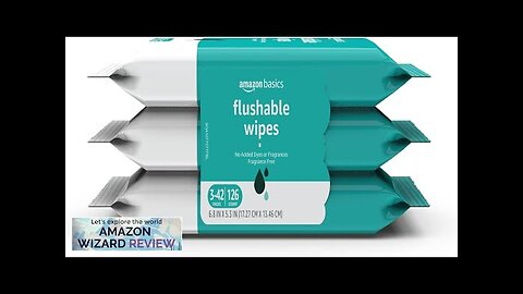 Amazon Basics Flushable Adult Toilet Wipes Fragrance Free 126 Count (3 Packs Review