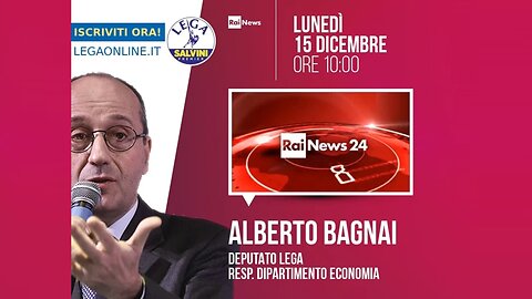 🔴 Interventi dell'On. Alberto Bagnai ospite a "inside 24" su Rainews24 (15.12.2025).