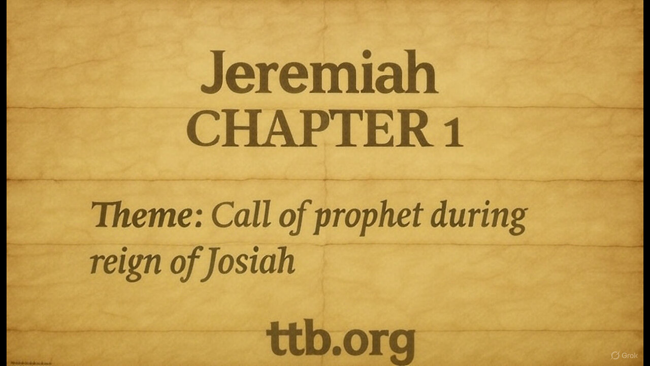 Jeremiah Chapter 1 (Bible Study)
