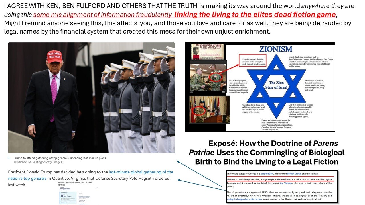 The HIDEN GOAL OF THE USA INC SYS IS TO STRIP YOU OF YOUR INHERENT STATUS AS A LIVING MAN/WOMAN