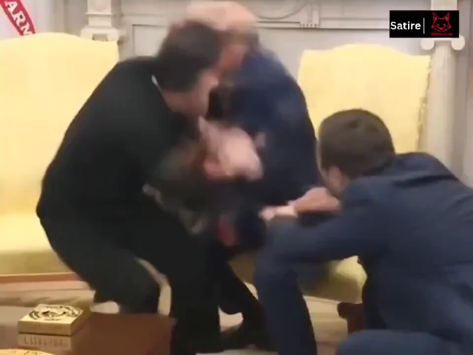 AI simulation of Trump and Volodymyr Zelenskyy today