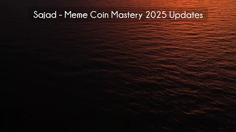 (courseslibrary.com)Sajad - Meme Coin Mastery 2025 Updates Course download